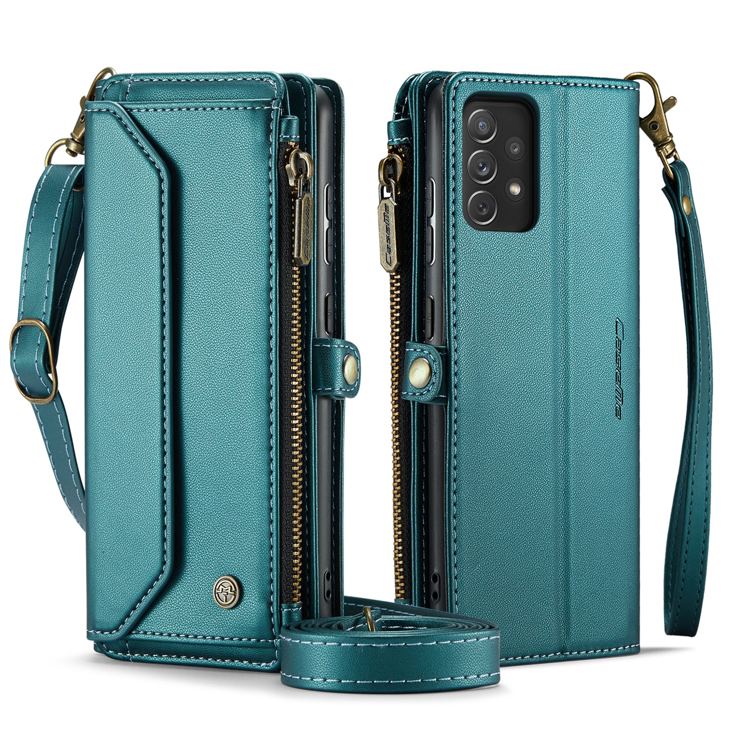 CASEME 3-in-1 Bag Crossbody Galaxy A72 Leather Case