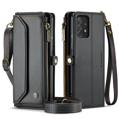 CASEME 3-in-1 Bag Crossbody Galaxy A72 Leather Case