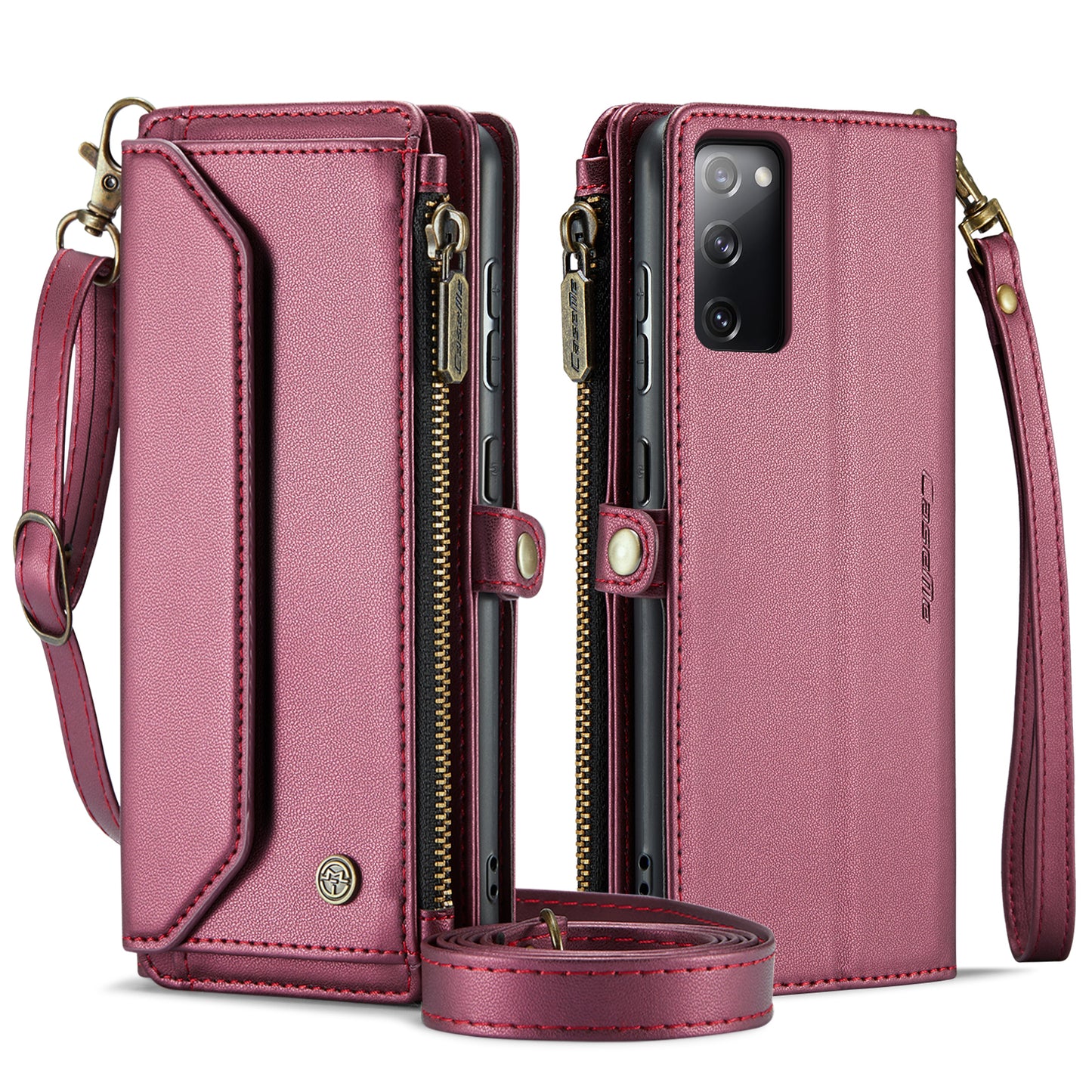 CASEME 3-in-1 Bag Crossbody Galaxy S20 FE Leather Case