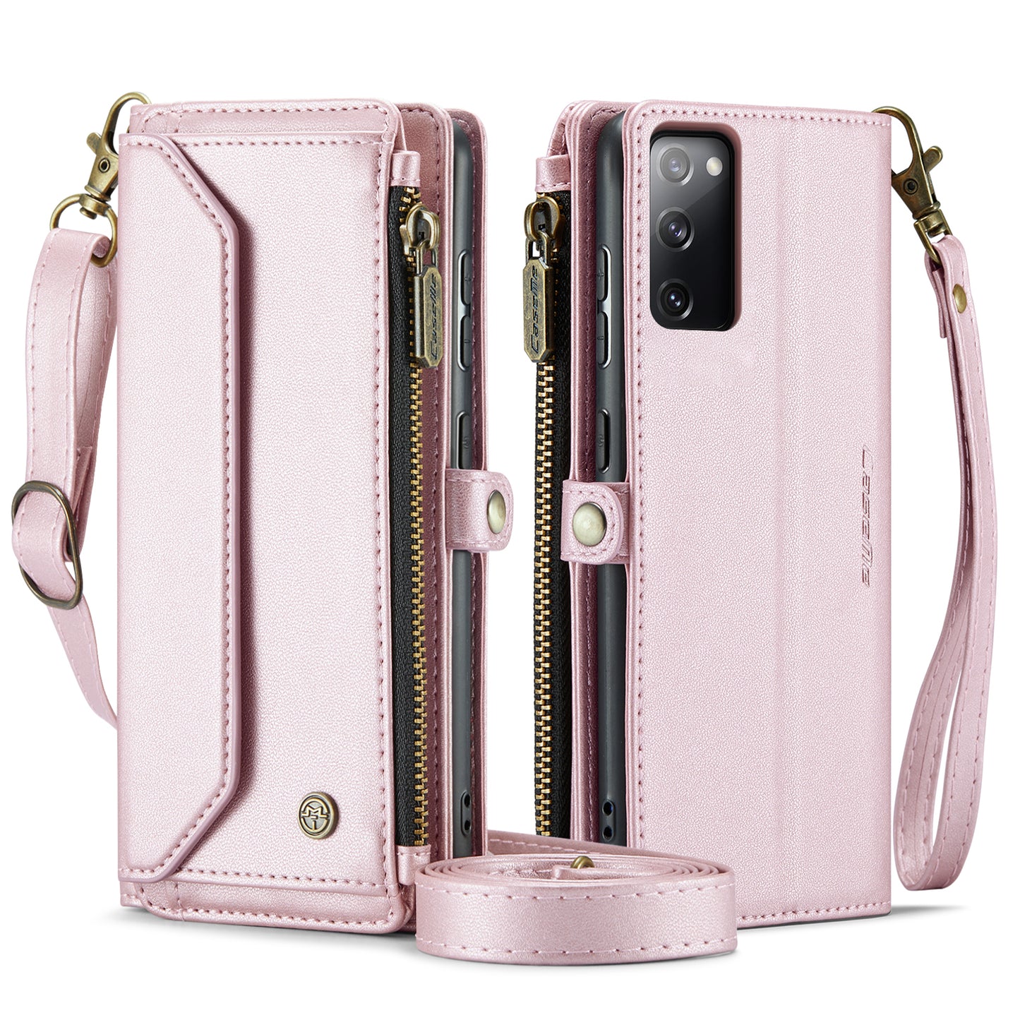 CASEME 3-in-1 Bag Crossbody Galaxy S20 FE Leather Case