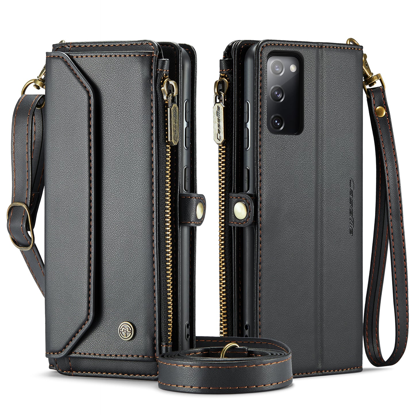 CASEME 3-in-1 Bag Crossbody Galaxy S20 FE Leather Case