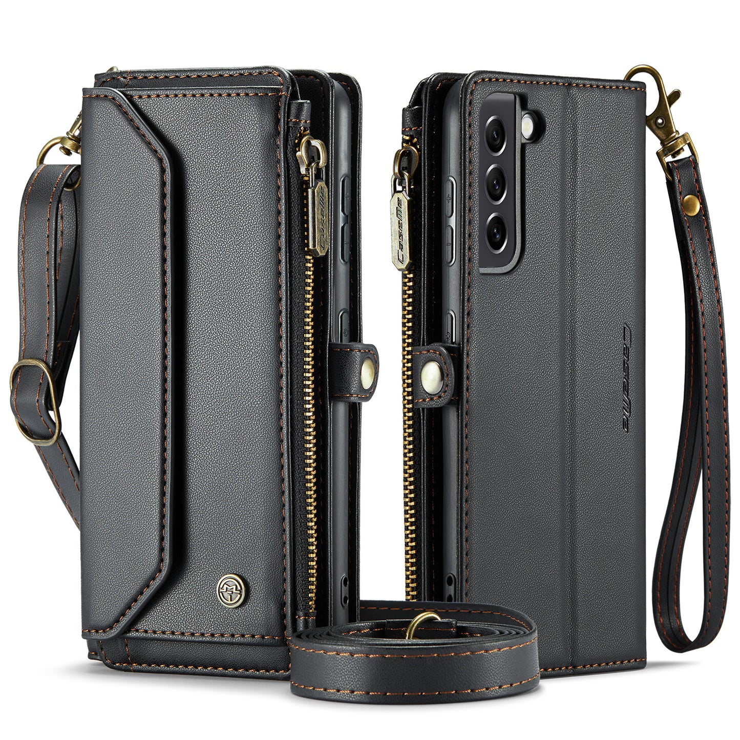 CASEME 3-in-1 Bag Crossbody Galaxy S21 FE Leather Case