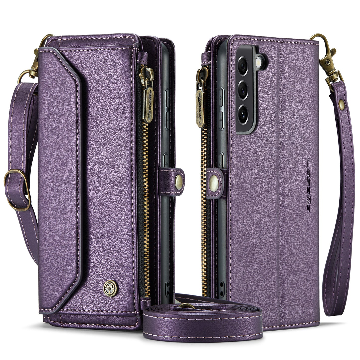 CASEME 3-in-1 Bag Crossbody Galaxy S21 FE Leather Case