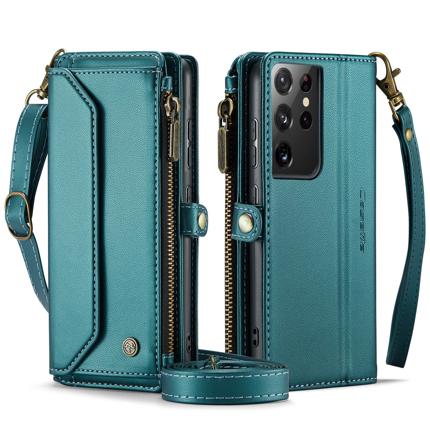 CASEME 3-in-1 Bag Crossbody Galaxy S21 Ultra Leather Case