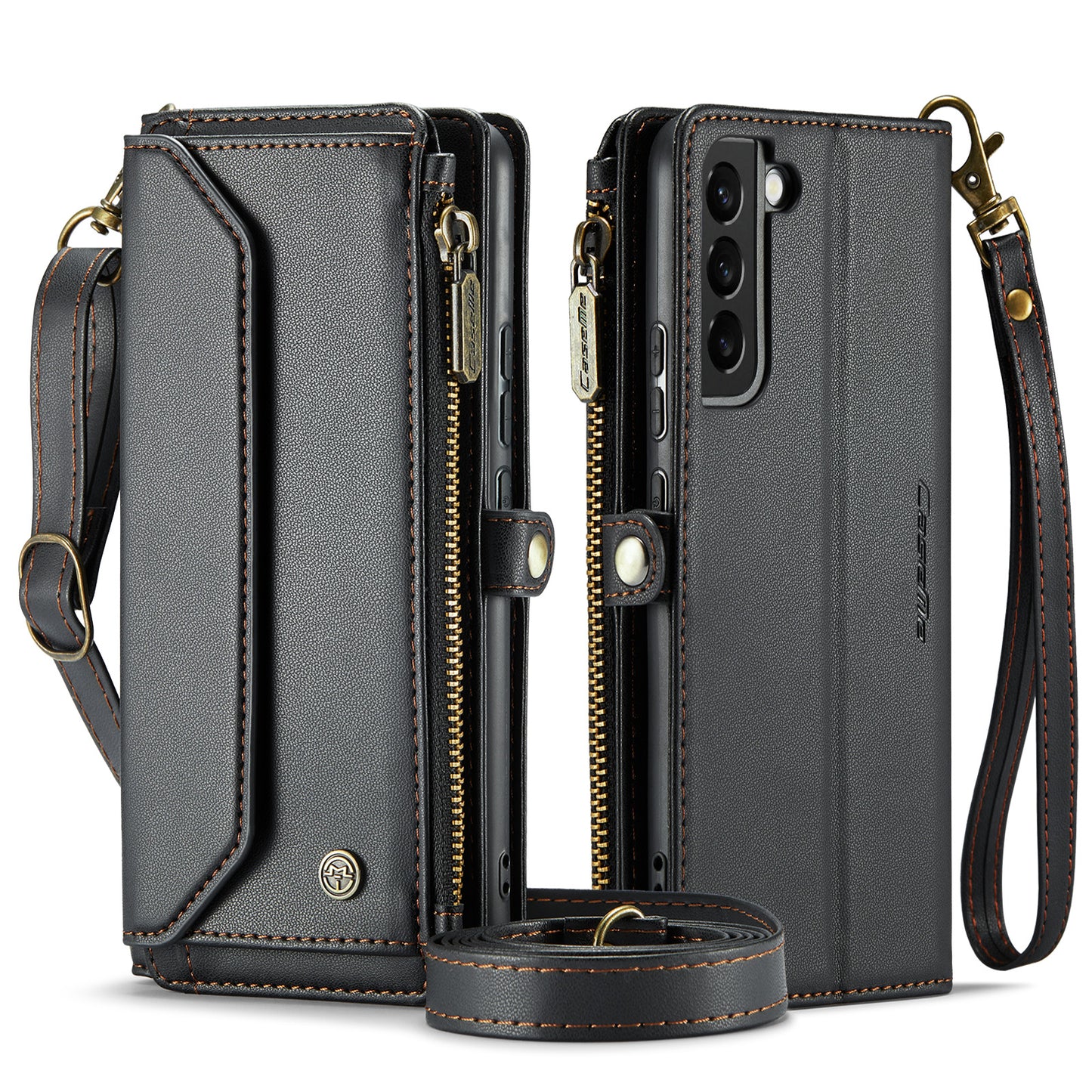 CASEME 3-in-1 Bag Crossbody Galaxy S21 Leather Case