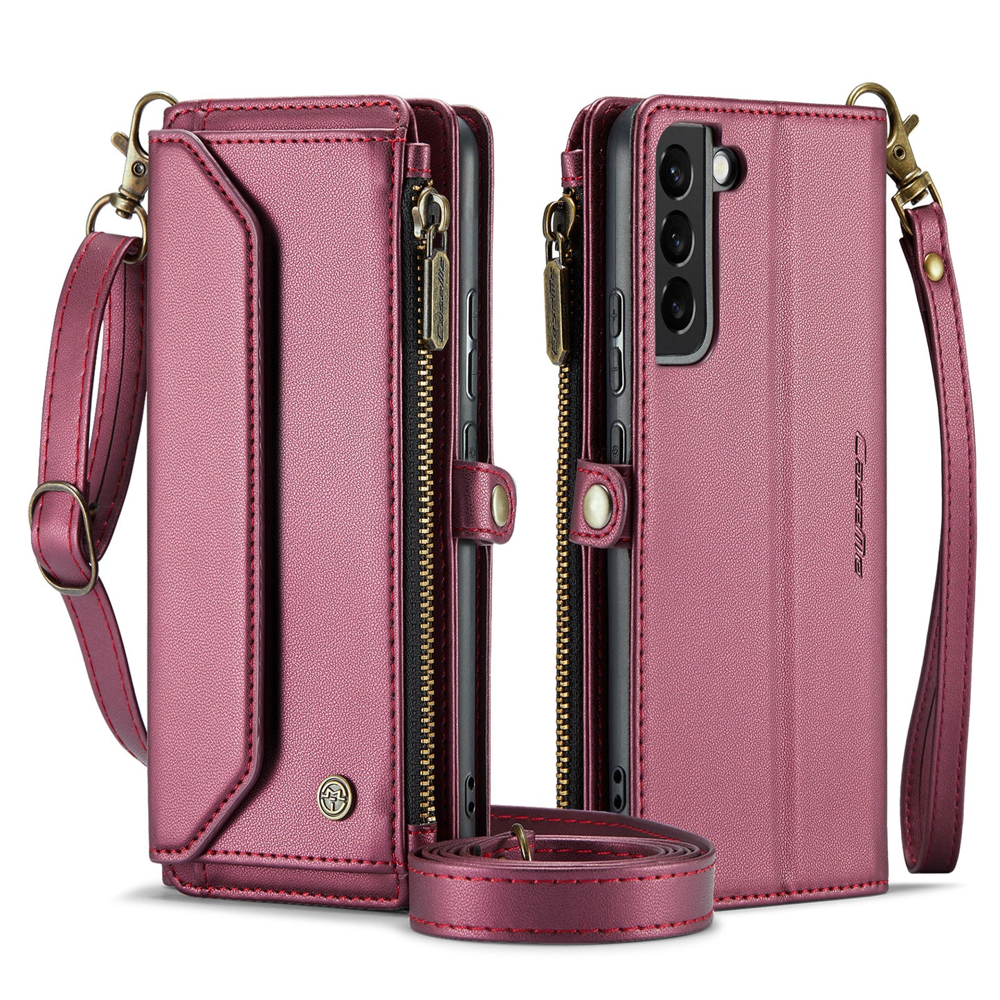 CASEME 3-in-1 Bag Crossbody Galaxy S21 Leather Case