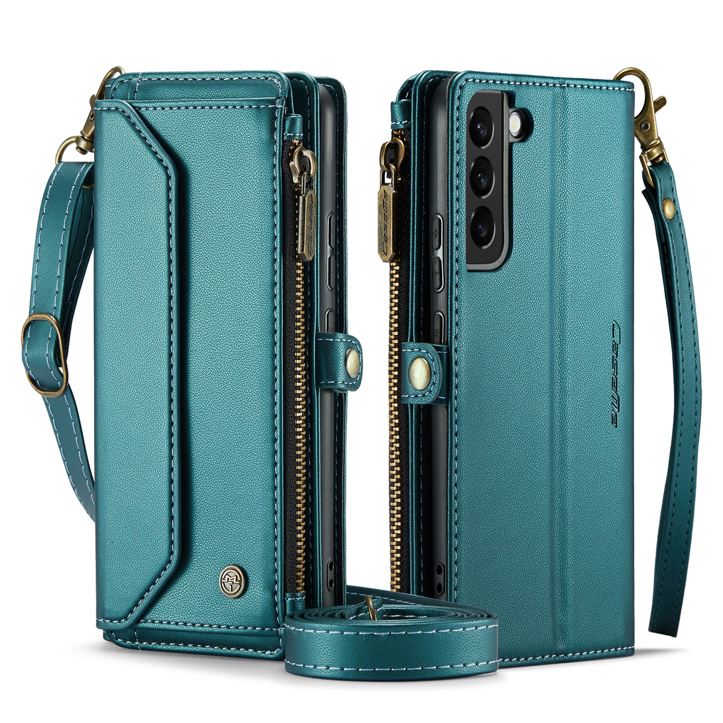 CASEME 3-in-1 Bag Crossbody Galaxy S21 Leather Case