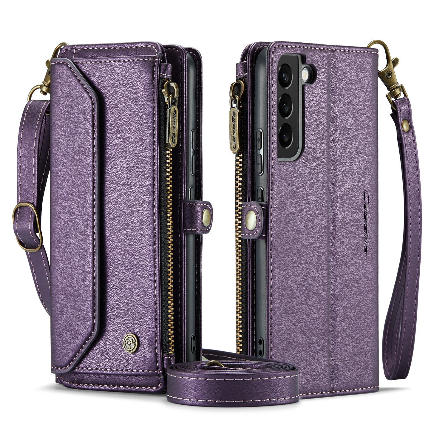 CASEME 3-in-1 Bag Crossbody Galaxy S21 Leather Case