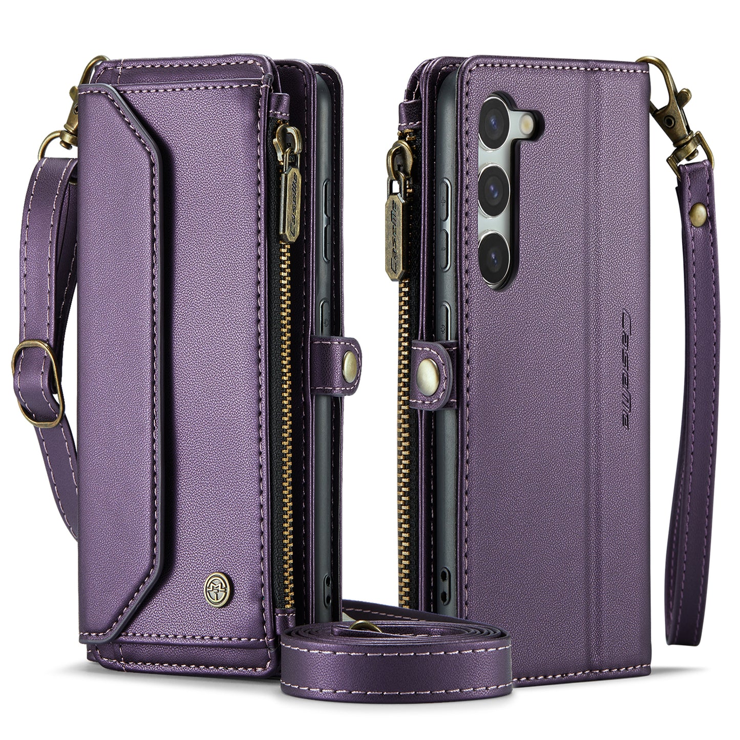 CASEME 3-in-1 Bag Crossbody Galaxy S23+ Leather Case