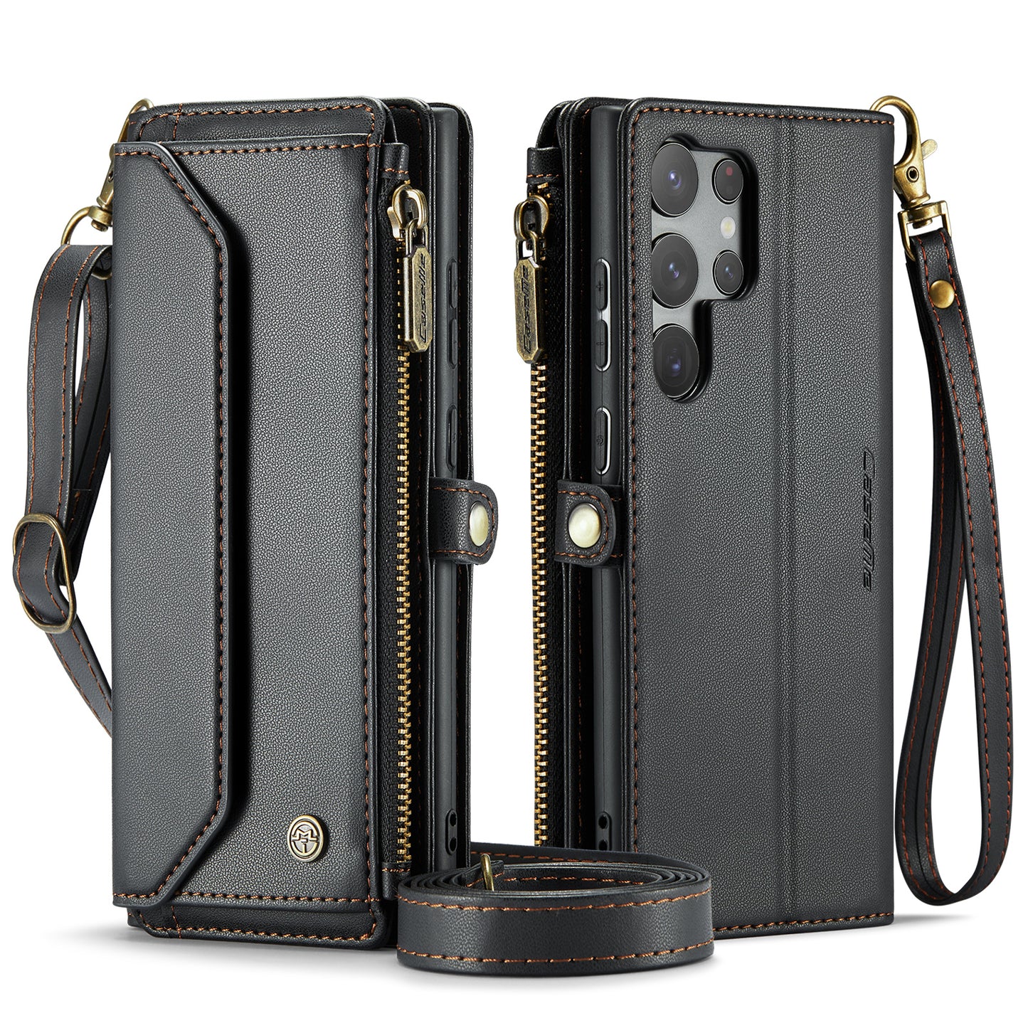 CASEME 3-in-1 Bag Crossbody Galaxy S23 Ultra Leather Case