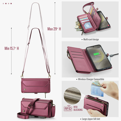 CASEME 3-in-1 Bag Crossbody Galaxy S24 FE Leather Case