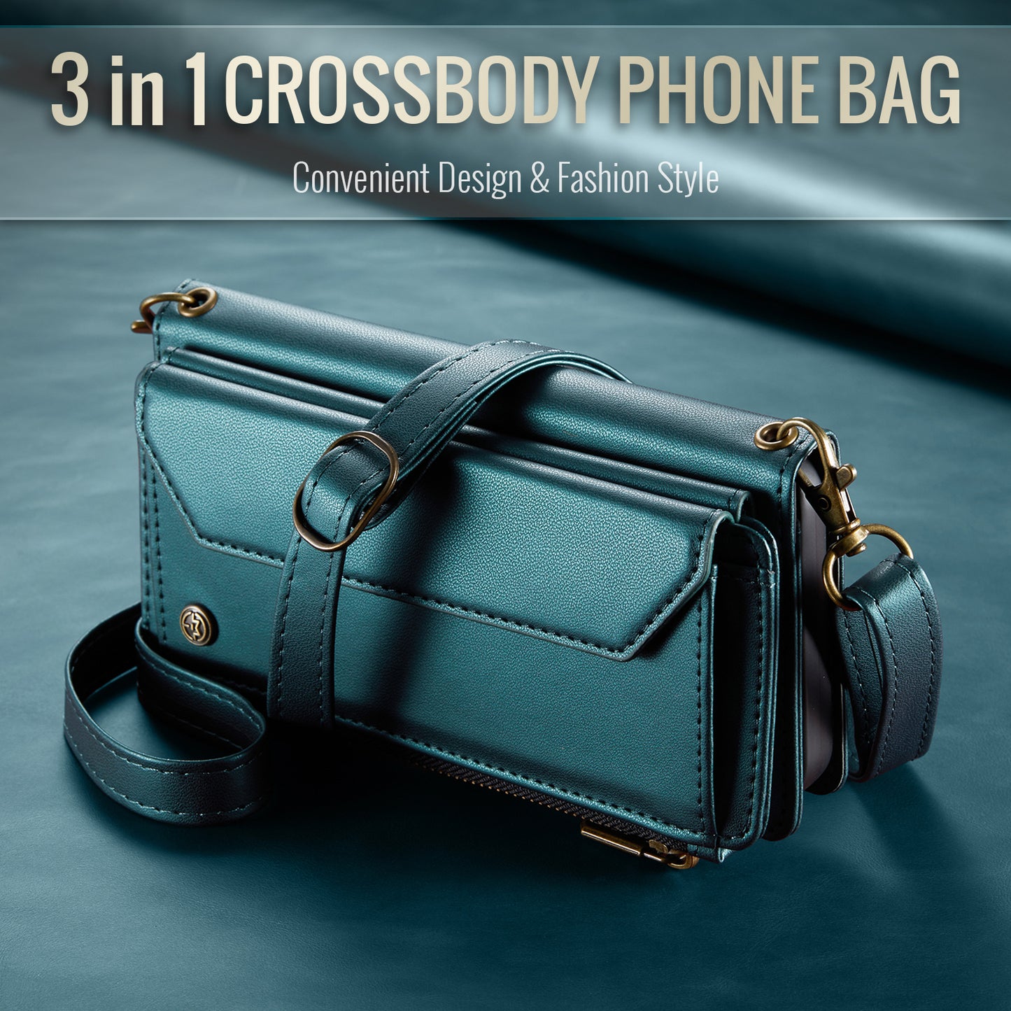 CASEME 3-in-1 Bag Crossbody Galaxy Z Fold3 Leather Case