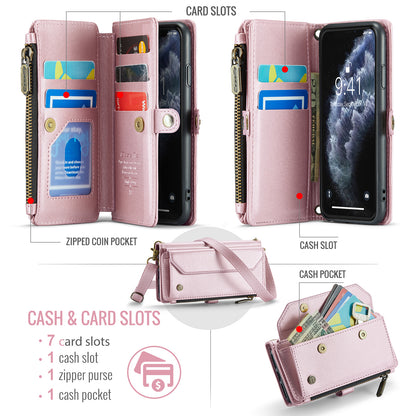 CASEME 3-in-1 Bag Crossbody iPhone 11 Pro Leather Case