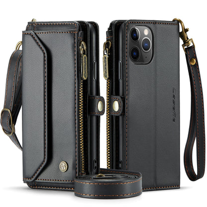 CASEME 3-in-1 Bag Crossbody iPhone 11 Pro Leather Case