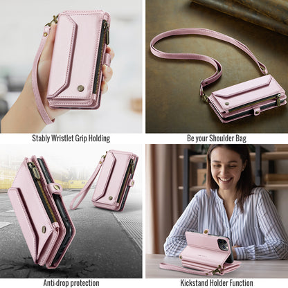 CASEME 3-in-1 Bag Crossbody iPhone 11 Pro Leather Case