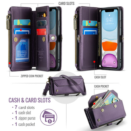 CASEME 3-in-1 Bag Crossbody iPhone 11 Leather Case