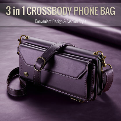 CASEME 3-in-1 Bag Crossbody iPhone 11 Leather Case