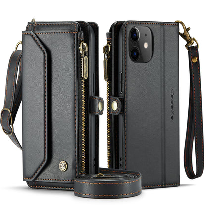 CASEME 3-in-1 Bag Crossbody iPhone 12 Leather Case