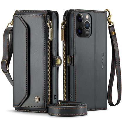 CASEME 3-in-1 Bag Crossbody iPhone 12 Pro Max Leather Case