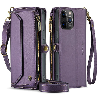 CASEME 3-in-1 Bag Crossbody iPhone 12 Pro Max Leather Case