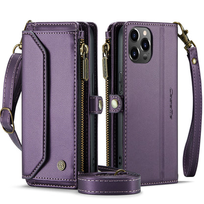 CASEME 3-in-1 Bag Crossbody iPhone 12 Pro Leather Case