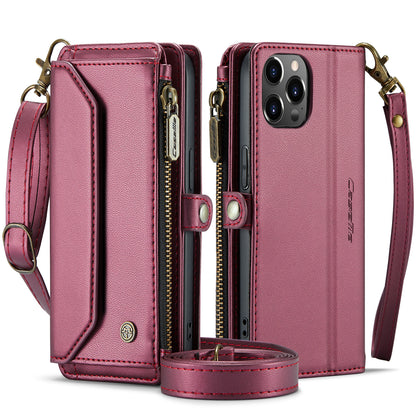 CASEME 3-in-1 Bag Crossbody iPhone 12 Pro Leather Case