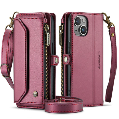 CASEME 3-in-1 Bag Crossbody iPhone 13 Leather Case