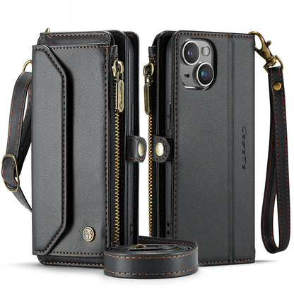 CASEME 3-in-1 Bag Crossbody iPhone 13 Leather Case