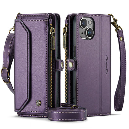 CASEME 3-in-1 Bag Crossbody iPhone 13 Leather Case