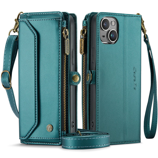 CASEME 3-in-1 Bag Crossbody iPhone 14 Plus Leather Case