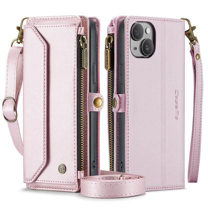 CASEME 3-in-1 Bag Crossbody iPhone 15 Plus Leather Case