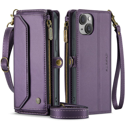 CASEME 3-in-1 Bag Crossbody iPhone 15 Plus Leather Case