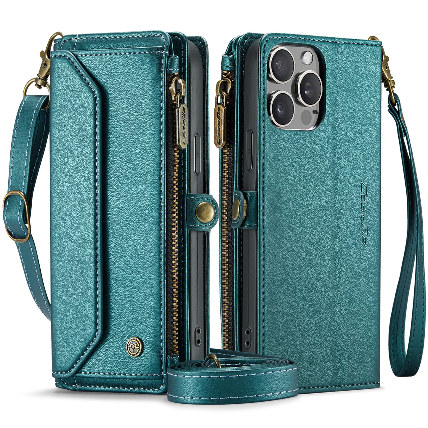 CASEME 3-in-1 Bag Crossbody iPhone 15 Pro Max Leather Case