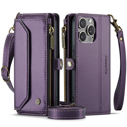 CASEME 3-in-1 Bag Crossbody iPhone 15 Pro Leather Case