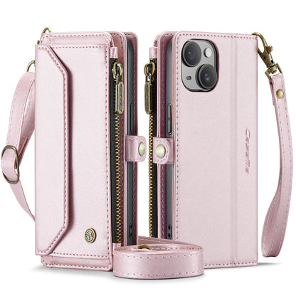 CASEME 3-in-1 Bag Crossbody iPhone 15 Leather Case