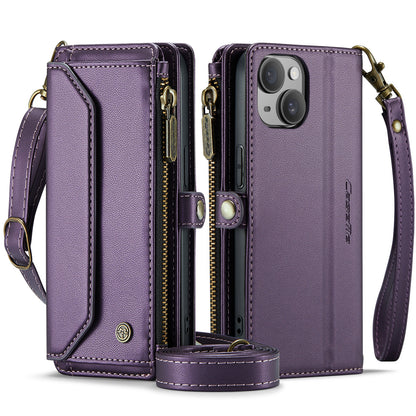 CASEME 3-in-1 Bag Crossbody iPhone 15 Leather Case