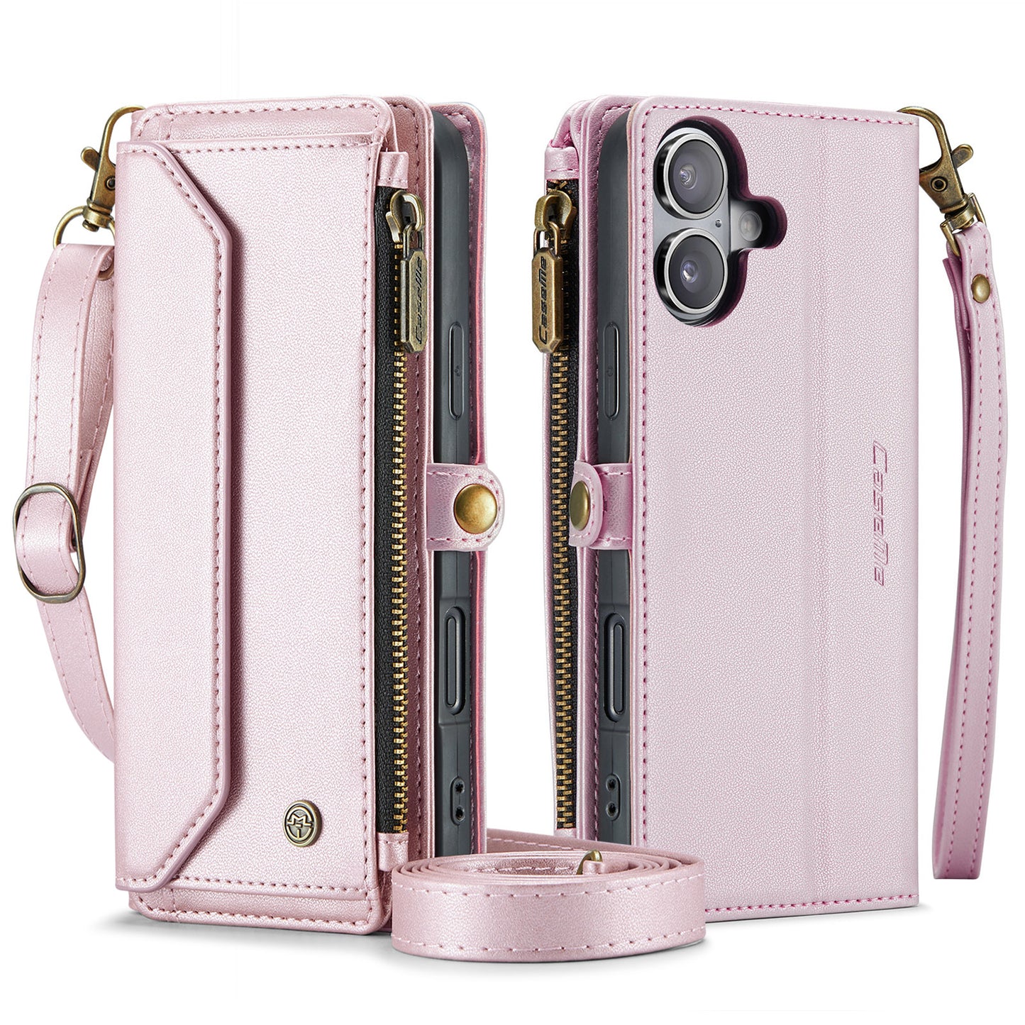 CASEME 3-in-1 Bag Crossbody iPhone 16 Plus Leather Case