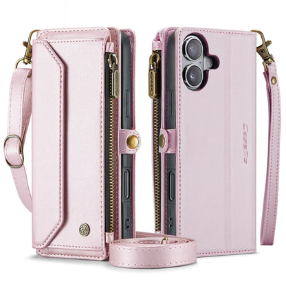 CASEME 3-in-1 Bag Crossbody iPhone 16 Plus Leather Case