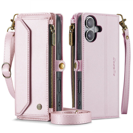 CASEME 3-in-1 Bag Crossbody iPhone 16 Leather Case