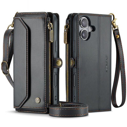 CASEME 3-in-1 Bag Crossbody iPhone 16 Plus Leather Case