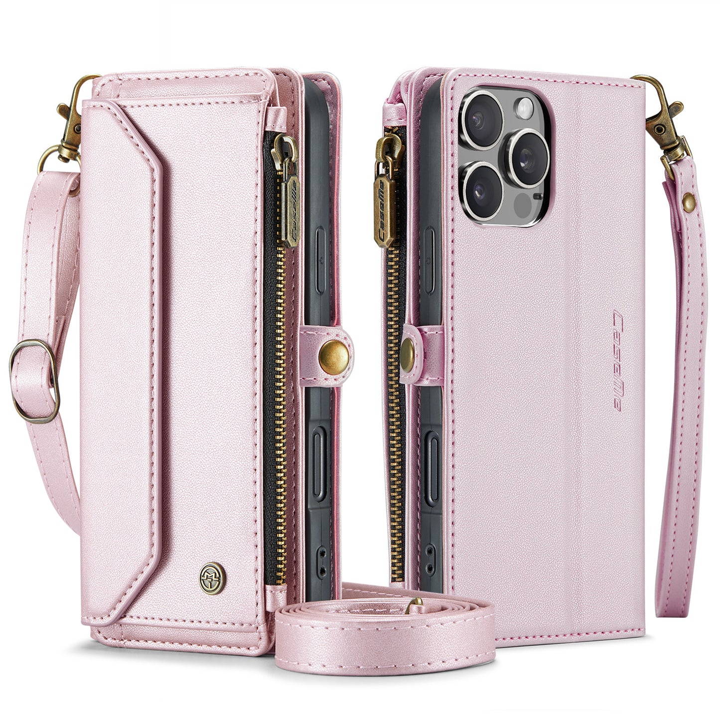 CASEME 3-in-1 Bag Crossbody iPhone 16 Pro Leather Case