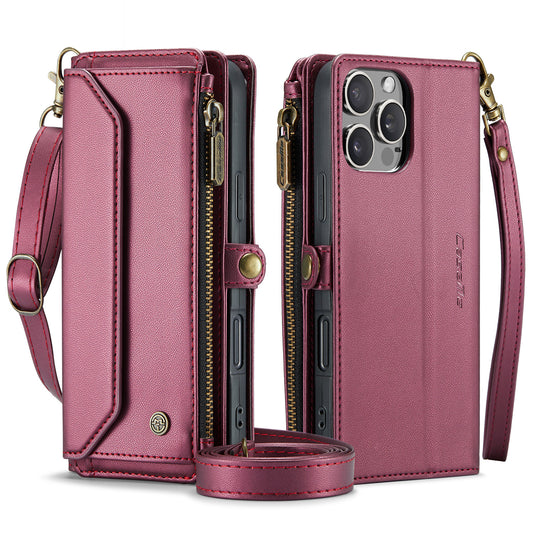 CASEME 3-in-1 Bag Crossbody iPhone 16 Pro Leather Case