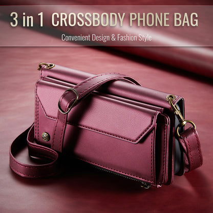 CASEME 3-in-1 Bag Crossbody iPhone 16 Pro Leather Case