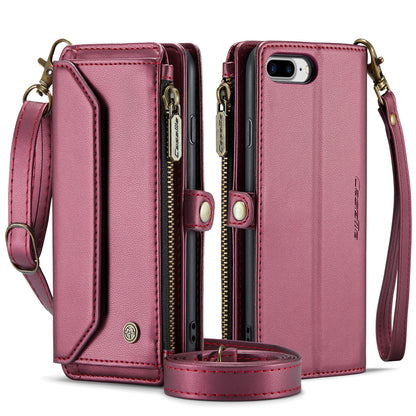 CASEME 3-in-1 Bag Crossbody iPhone 6 6s Plus Leather Case