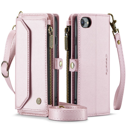 CASEME 3-in-1 Bag Crossbody iPhone 8 Leather Case