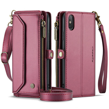 CASEME 3-in-1 Bag Crossbody iPhone Xs Max Leather Case