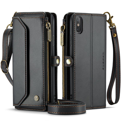 CASEME 3-in-1 Bag Crossbody iPhone Xs Max Leather Case