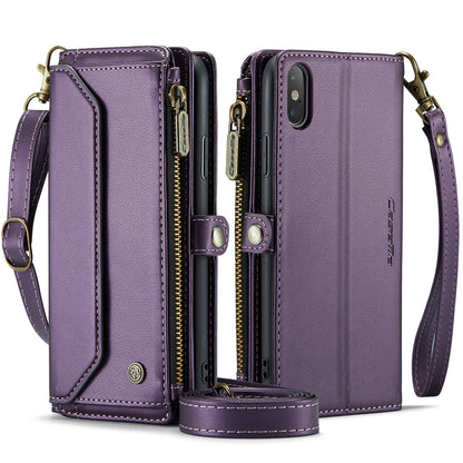 CASEME 3-in-1 Bag Crossbody iPhone Xs Max Leather Case