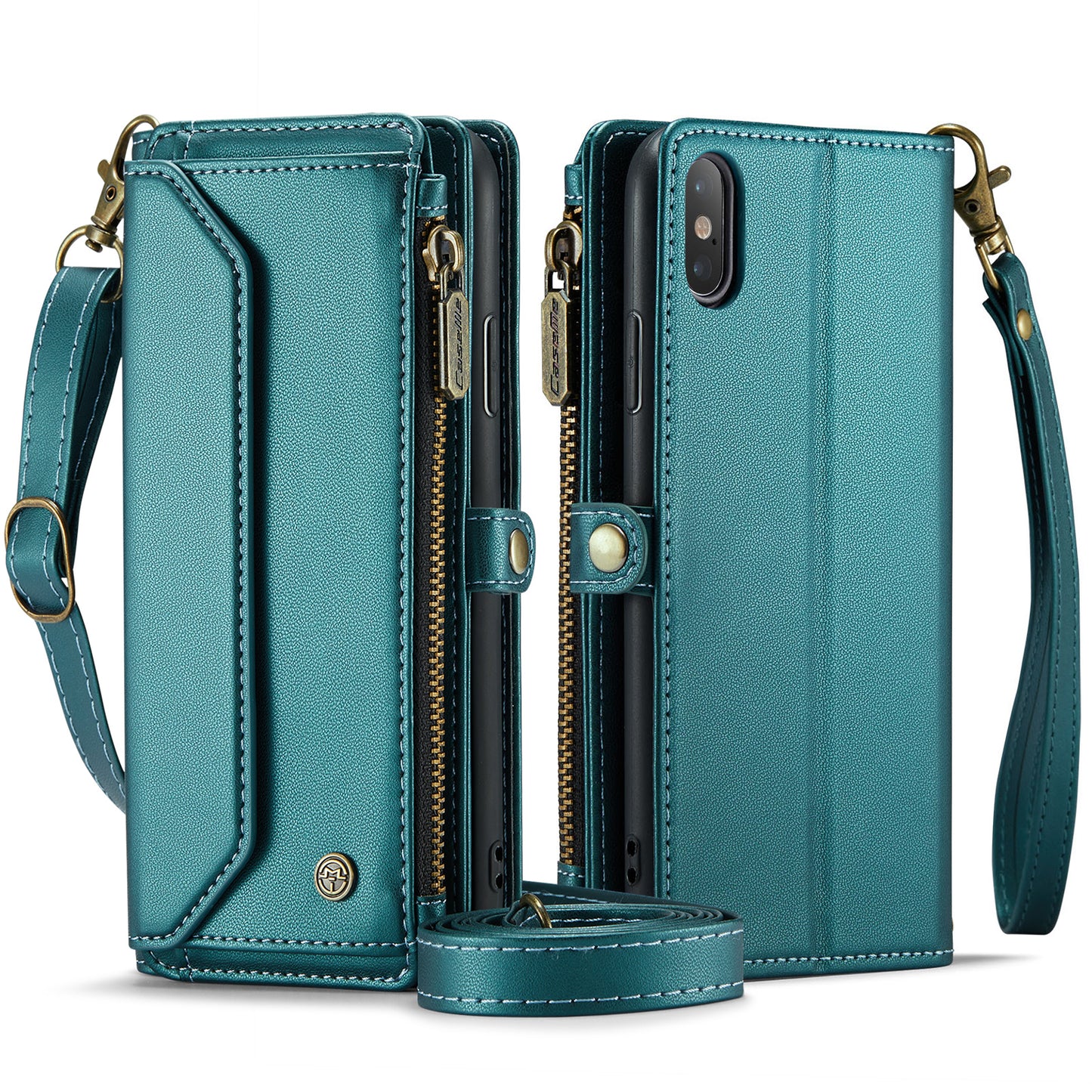 CASEME 3-in-1 Bag Crossbody iPhone Xs Max Leather Case