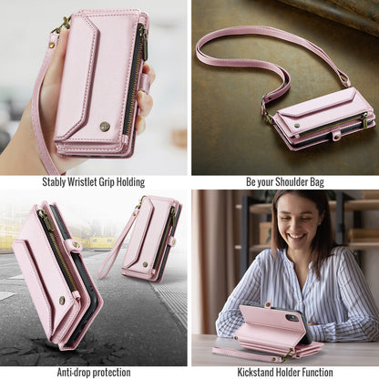 CASEME 3-in-1 Bag Crossbody iPhone Xs Max Leather Case